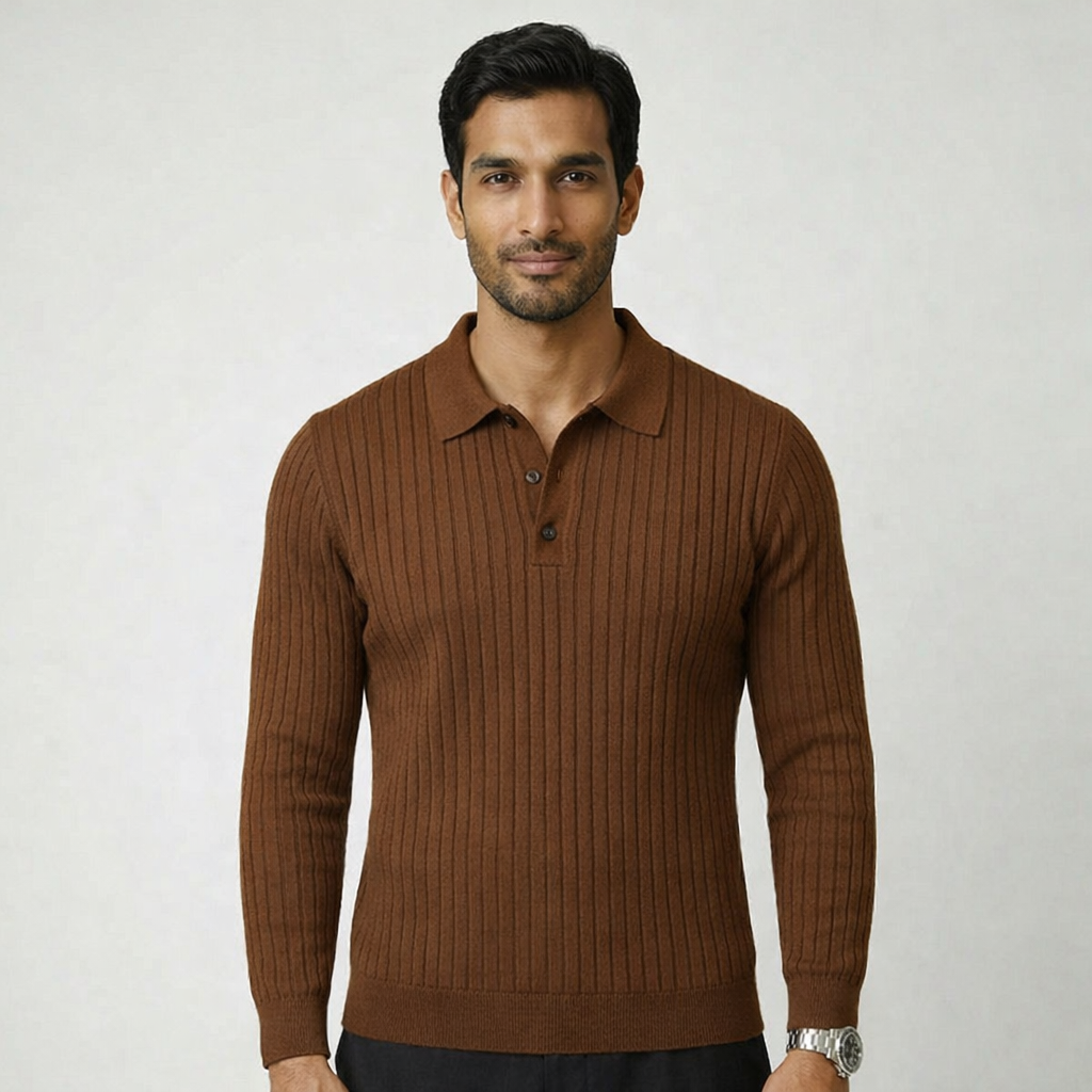 The Ashton Polo Knit - Audace Vive