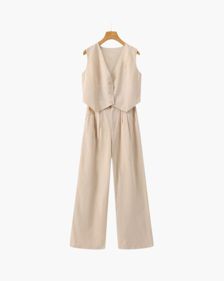 Classy - Linen Two-piece Set - Audace Vive