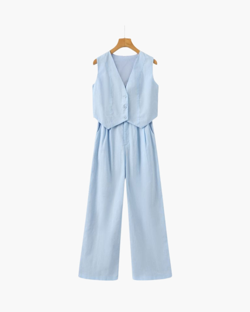 Classy - Linen Two-piece Set - Audace Vive