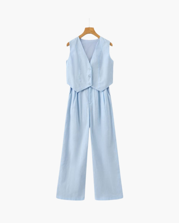 Classy - Linen Two-piece Set - Audace Vive