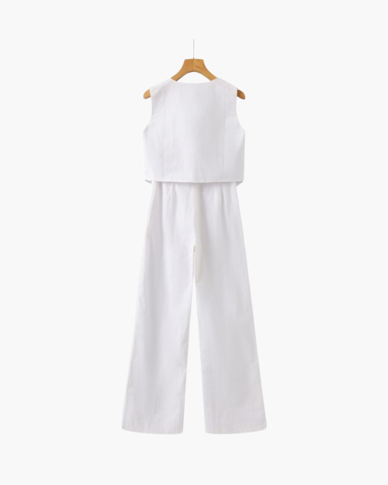 Classy - Linen Two-piece Set - Audace Vive